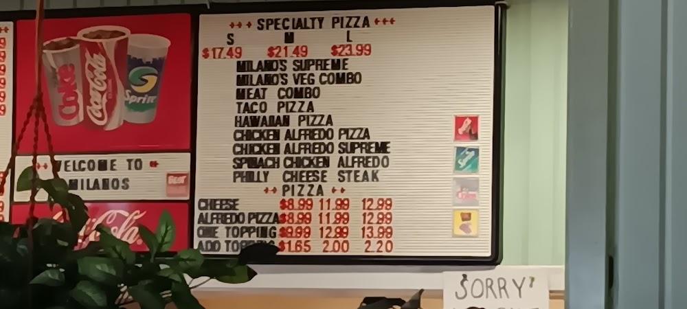 Milano's Pizza Menu image 2
